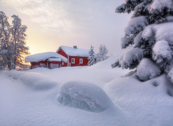 Зима сугробы