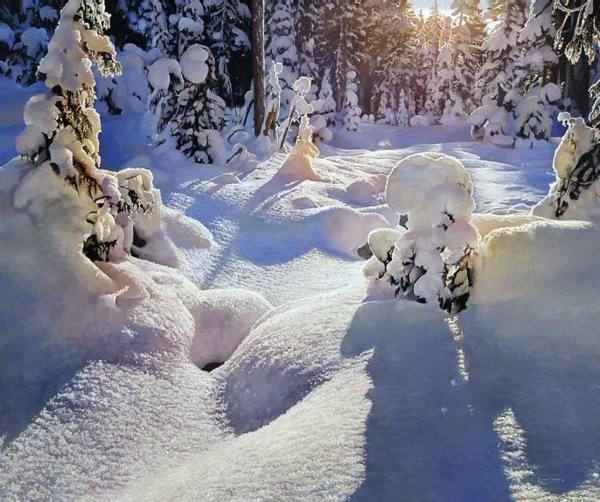 Зима сугробы