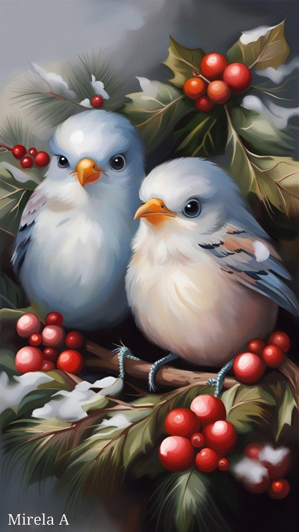 Зима и птицы