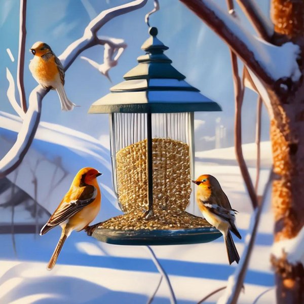 Зима и птицы