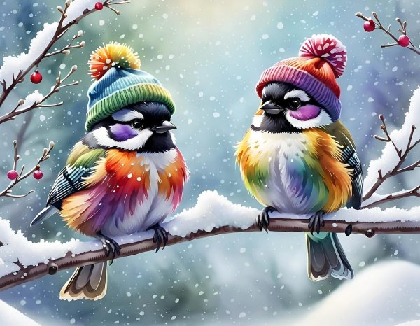 Зима и птицы