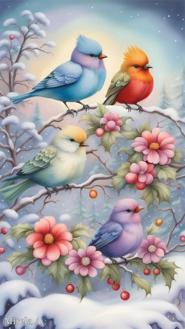 Зима и птицы