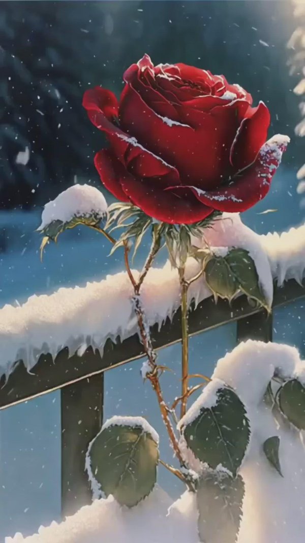 Зима и розы