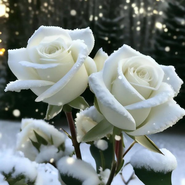 Зима и розы