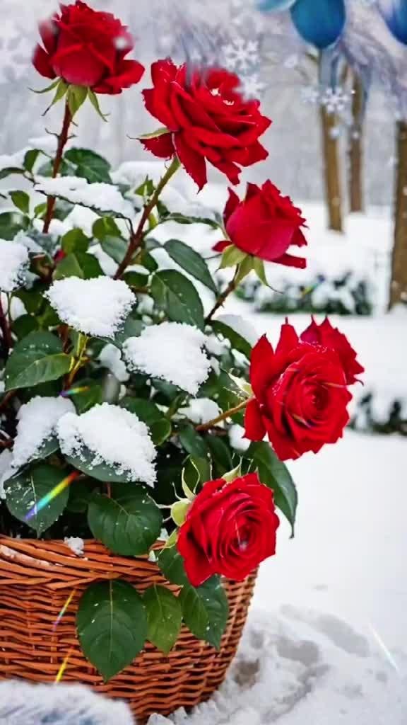 Зима и розы