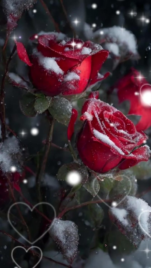 Зима и розы