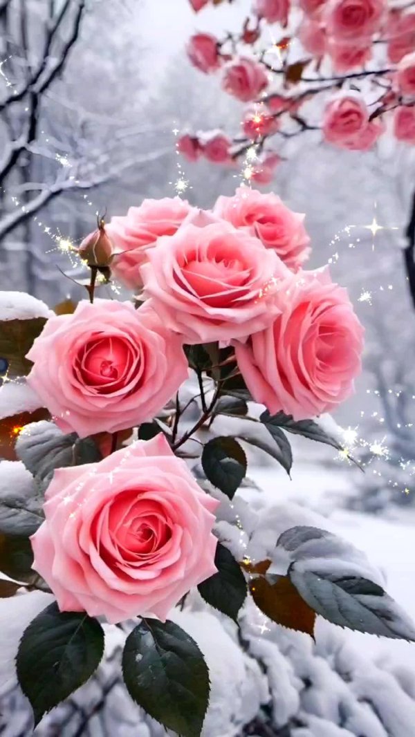 Зима и розы