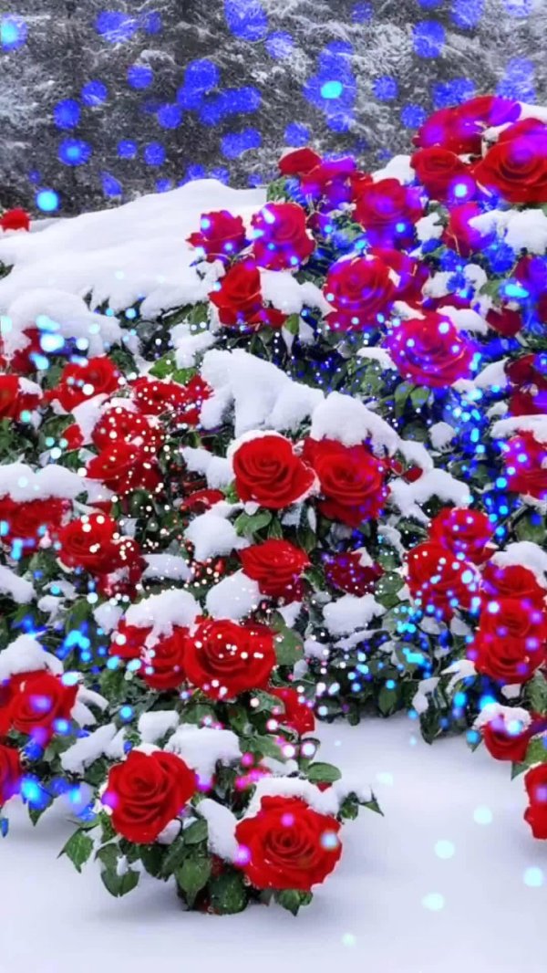 Зима и розы