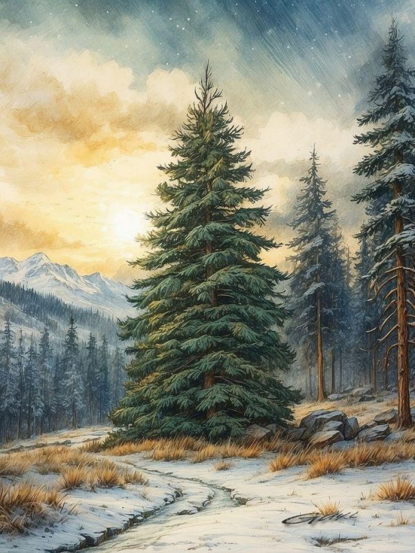 Зима пейзажи животные