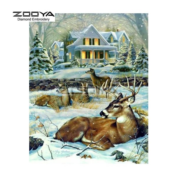 Зима пейзажи животные