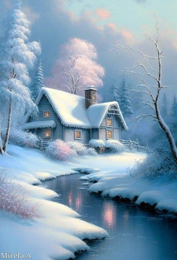 Зима пейзажи животные