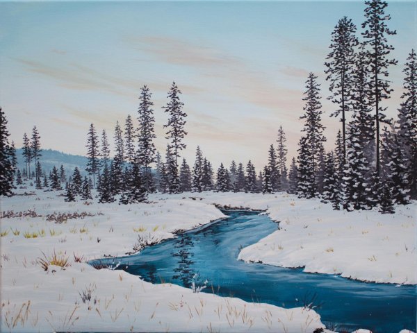 Зима пейзажи животные