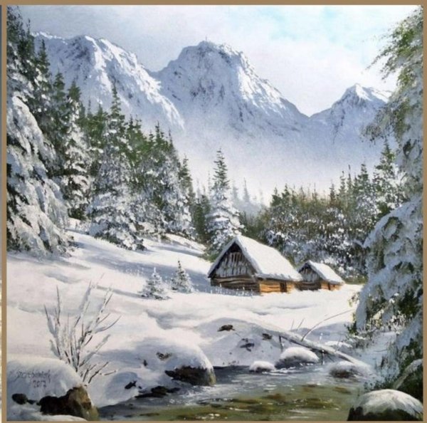 Зима пейзажи животные