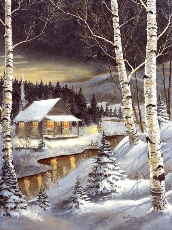 Зима пейзажи животные