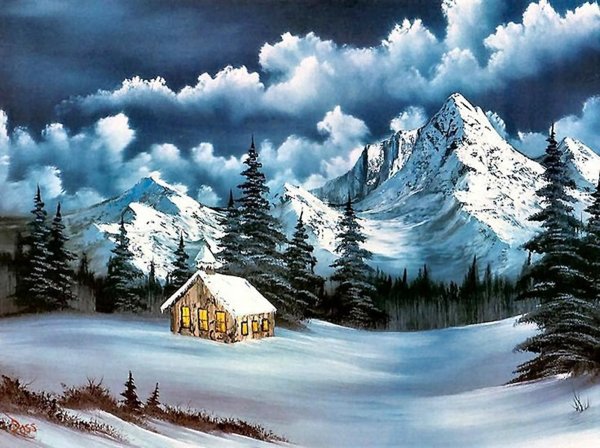 Зима пейзажи животные