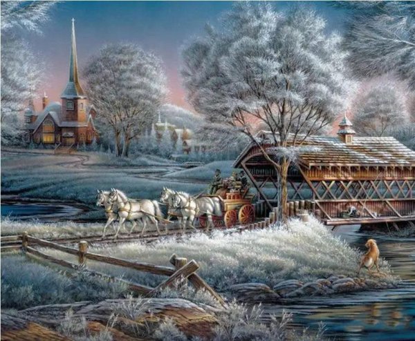 Зима пейзажи животные