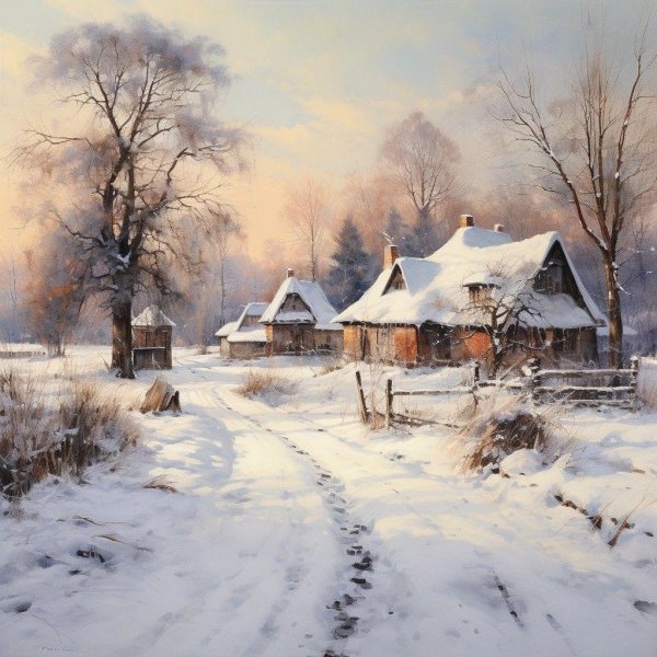 Зима пейзажи животные