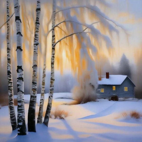 Зима пейзажи животные