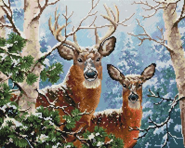 Зима пейзажи животные