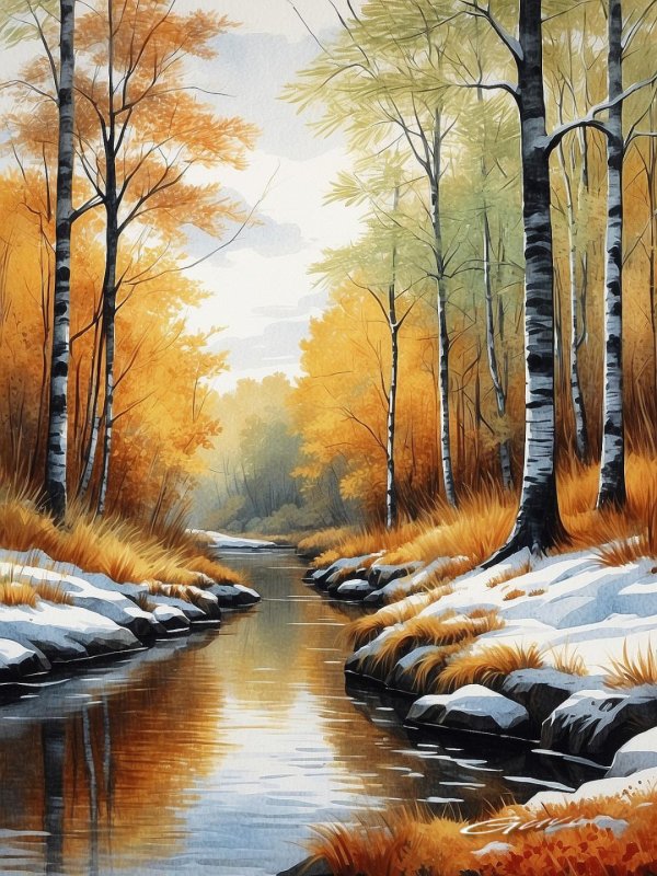 Зима пейзажи животные