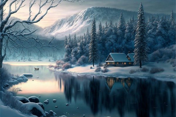 Зима пейзажи животные