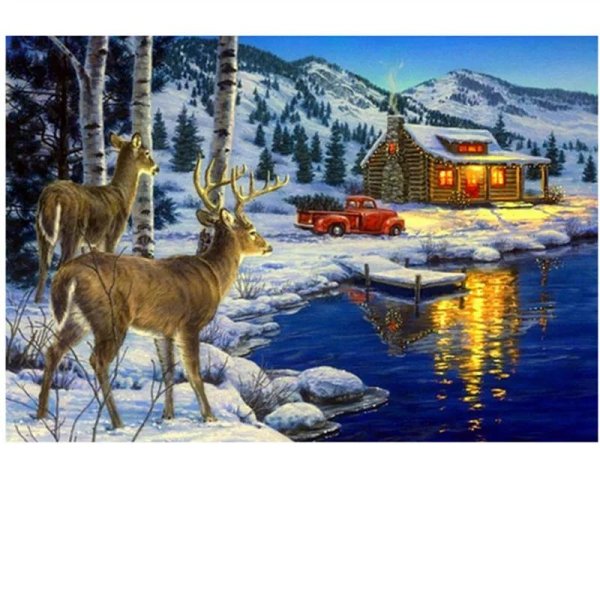 Зима пейзажи животные