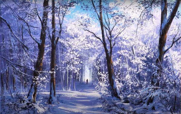 Зима пейзажи животные