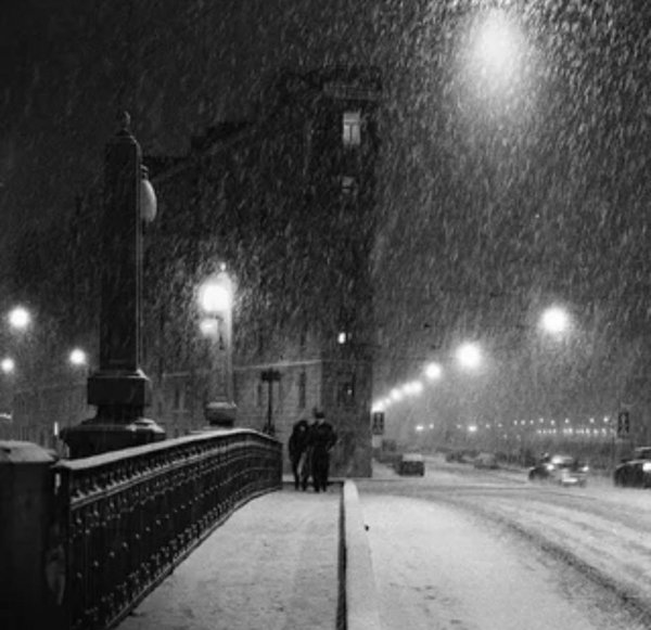 Зима черно белые