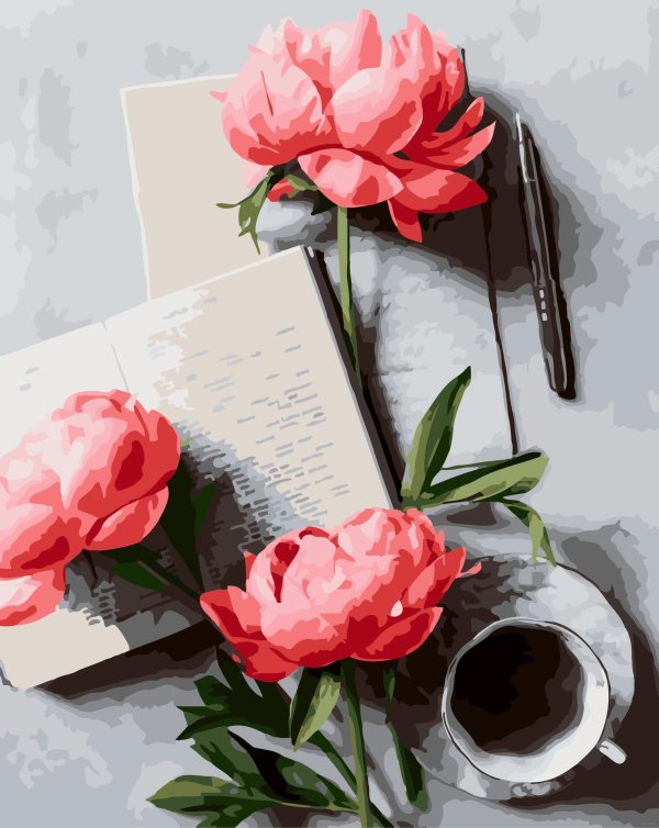 картины по номерам пион