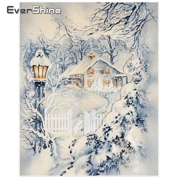 Зима рисованные