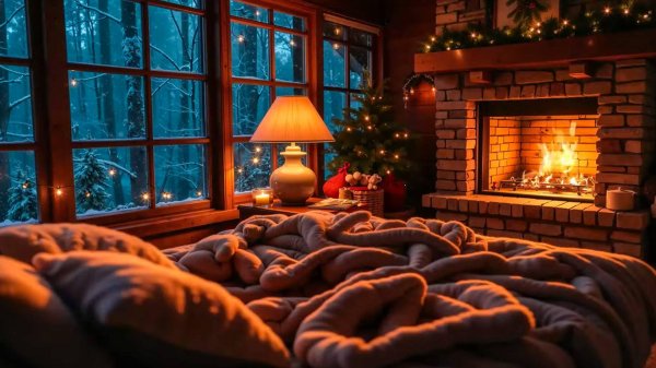 Вечер зима уют