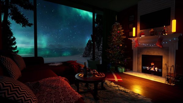 Вечер зима уют