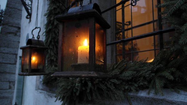 Вечер зима уют