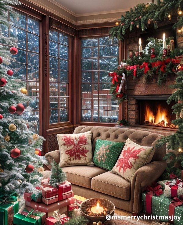 Вечер зима уют