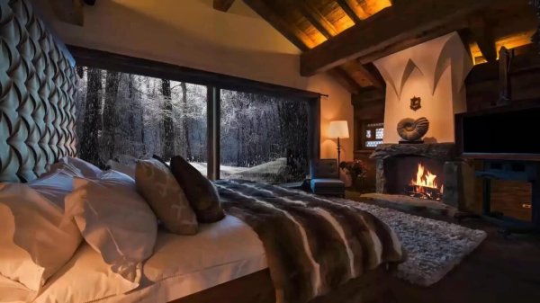 Вечер зима уют