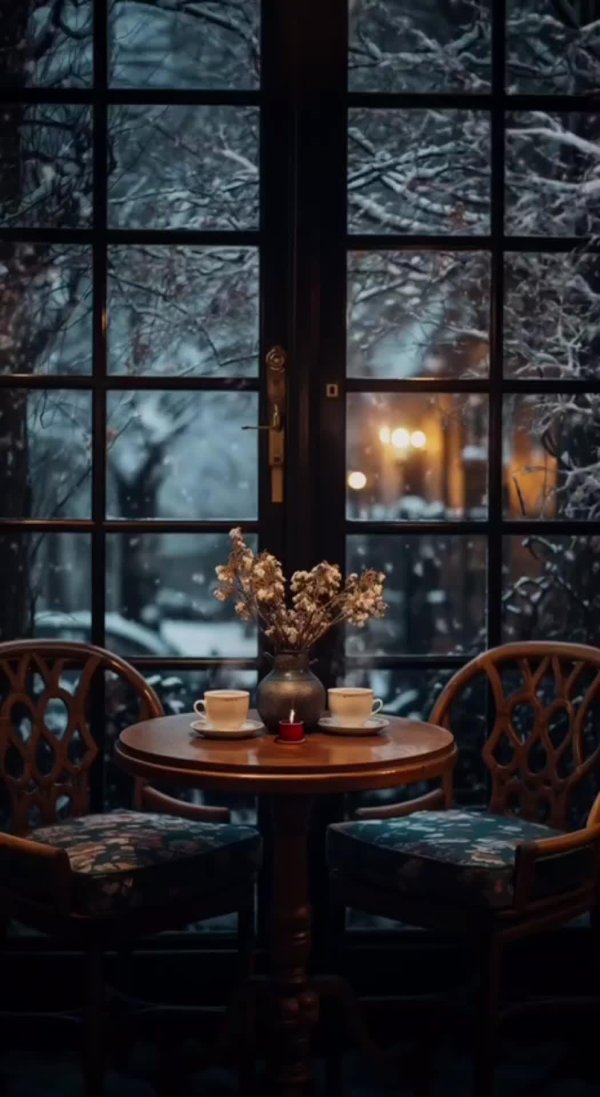 Вечер зима уют