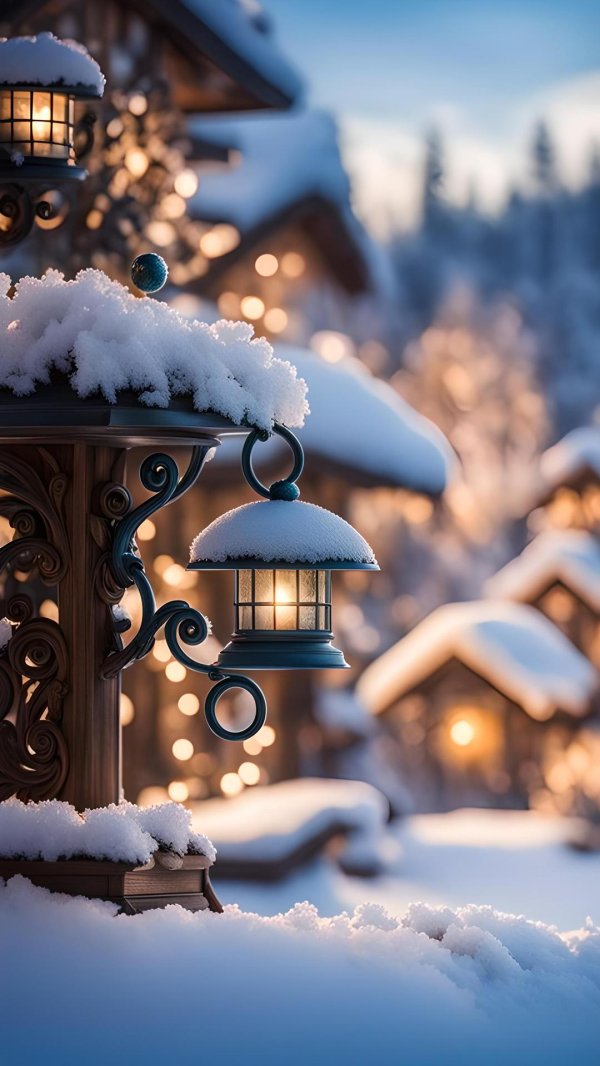 Вечер зима уют