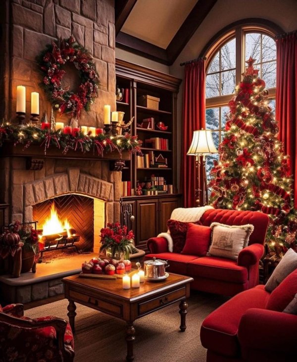 Вечер зима уют