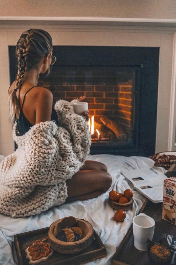 Вечер зима уют