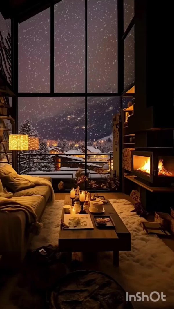 Вечер зима уют