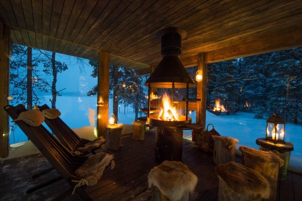 Вечер зима уют