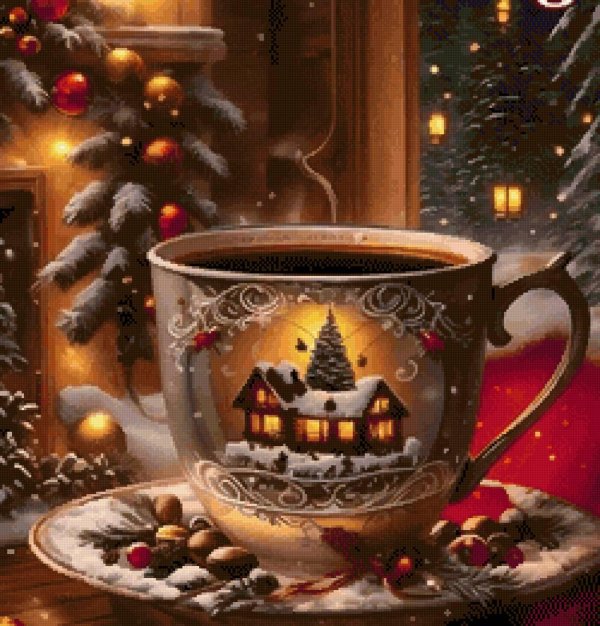 Вечер зима уют