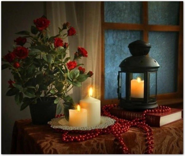 Вечер зима уют