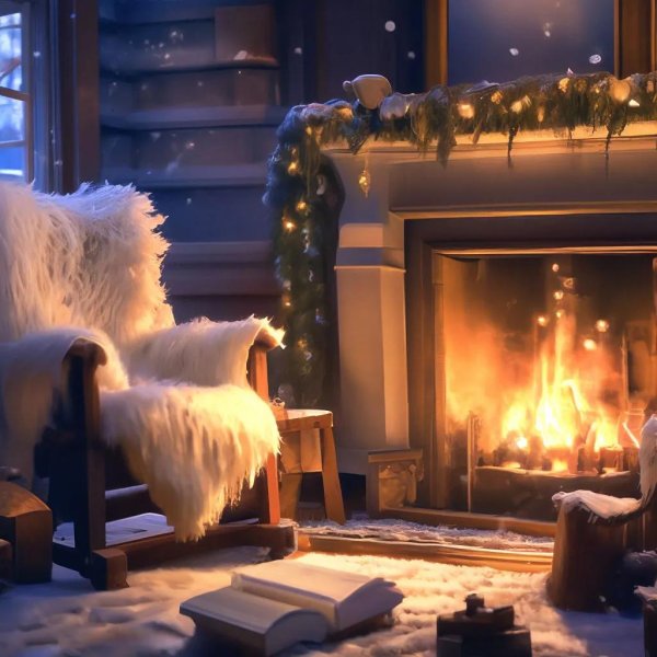 Вечер зима уют