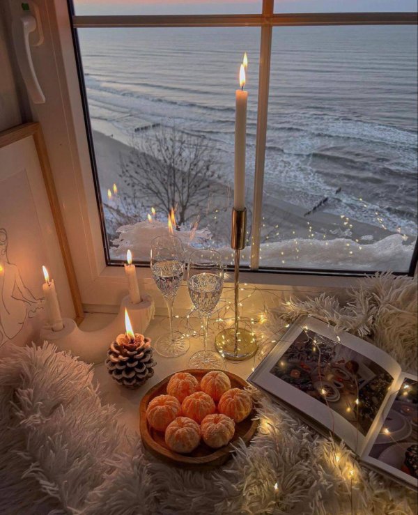 Вечер зима уют