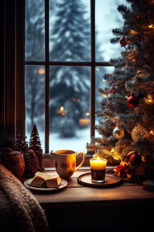 Вечер зима уют