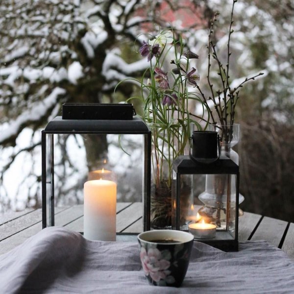 Вечер зима уют