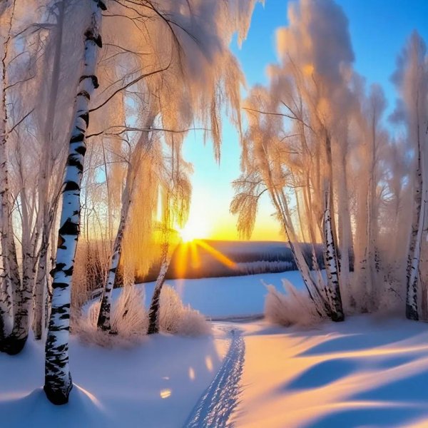 Зима пейзажи солнце