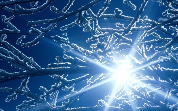 На рабочий стол зима снежинки