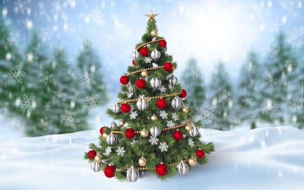 На рабочий стол зима снежинки